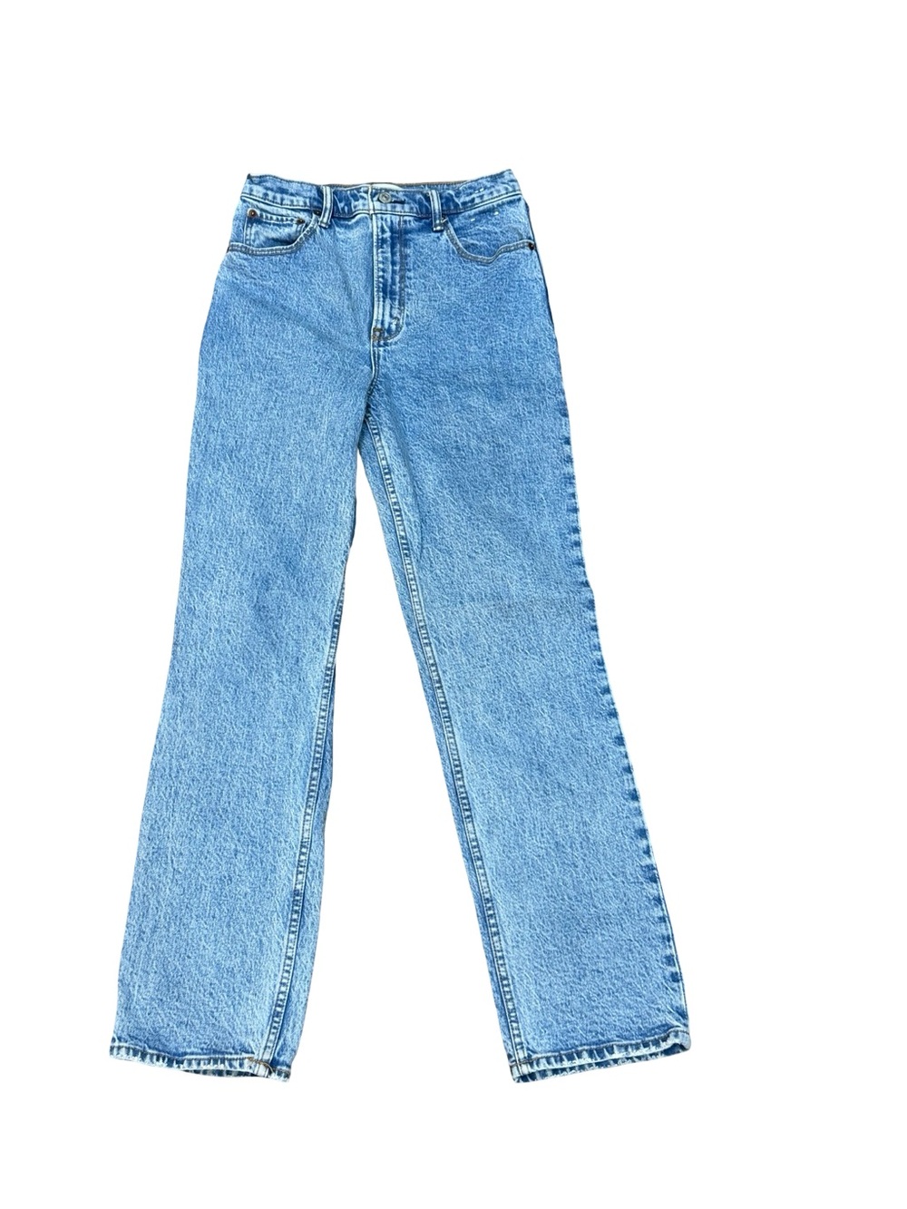 Abercrombie & Fitch The '90s Straight Ultra High Rise Jeans Vintage Wash Size 27